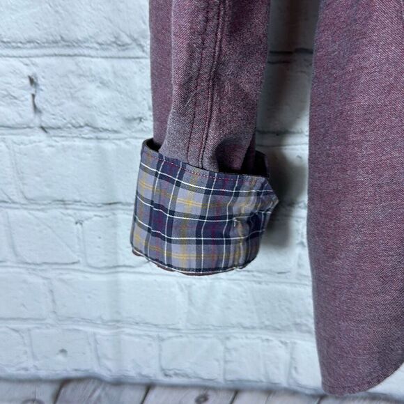 Barbour Tailored Fit Button Down shirt S Small Chambray Red - Picture 5 of 9